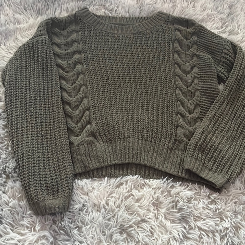 This is a green sweater super soft and warm!!